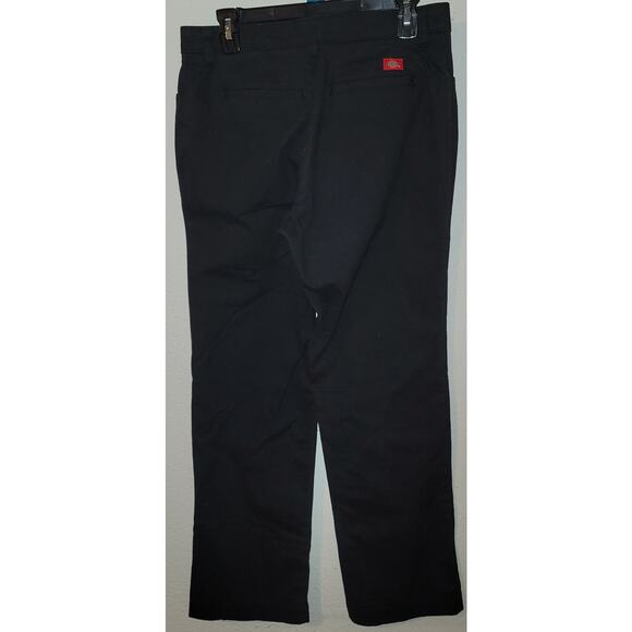 Dickies Black Curvy Crafted For Women Pants 12R Flat Front New Without Tags - Picture 3 of 7